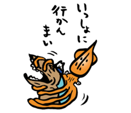 Mr.Masu sushi and Mr.Firefly squid. sticker #6576928