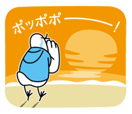 Kamakura Beach Pigeon Sticker sticker #6578335