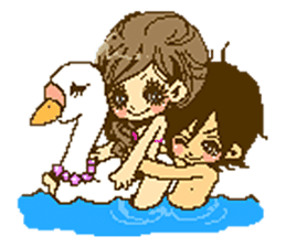 Cute Couples 2 for summer sticker #6578389