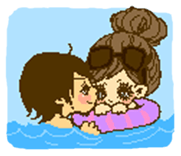 Cute Couples 2 for summer sticker #6578398