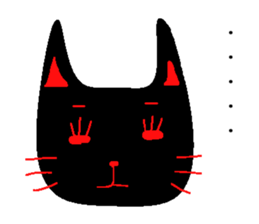 cat of black sticker #6578492
