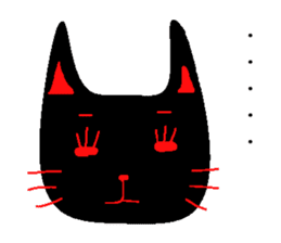 cat of black sticker #6578492