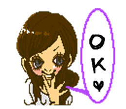 Cute girls message stickers sticker #6578576