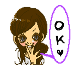 Cute girls message stickers sticker #6578576