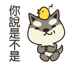 Shiba Inu Little Butt 4:Little Charcoal sticker #6580134