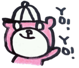 A bear sulks. sticker #6580542