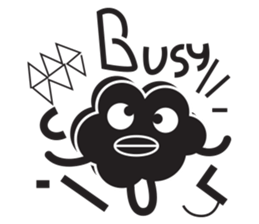 Black cloud & friends sticker #6580984