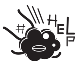 Black cloud & friends sticker #6580985