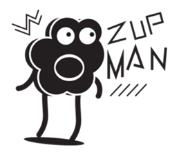 Black cloud & friends sticker #6580987