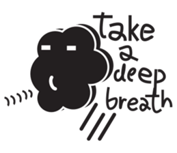 Black cloud & friends sticker #6580988