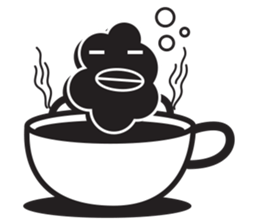 Black cloud & friends sticker #6580990