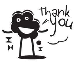 Black cloud & friends sticker #6580991