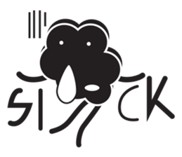 Black cloud & friends sticker #6580992