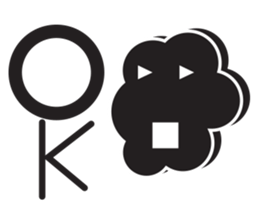 Black cloud & friends sticker #6580993