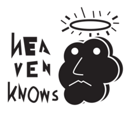 Black cloud & friends sticker #6580996