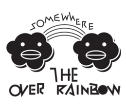 Black cloud & friends sticker #6580997