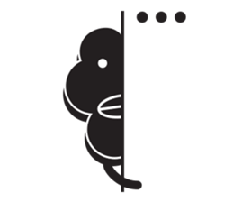 Black cloud & friends sticker #6580998