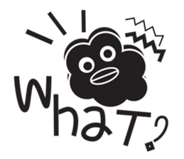 Black cloud & friends sticker #6580999