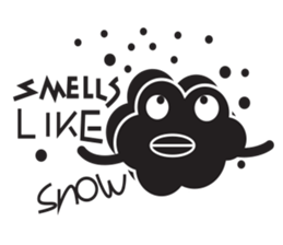 Black cloud & friends sticker #6581000