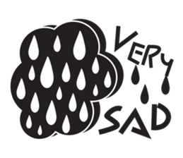 Black cloud & friends sticker #6581002