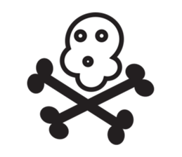 Black cloud & friends sticker #6581007