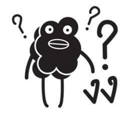 Black cloud & friends sticker #6581009