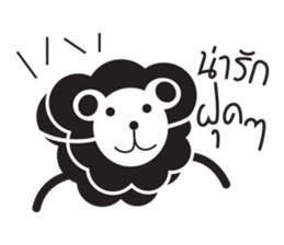 Black cloud & friends sticker #6581010