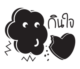 Black cloud & friends sticker #6581011