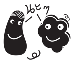 Black cloud & friends sticker #6581013