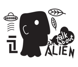 Black cloud & friends sticker #6581015