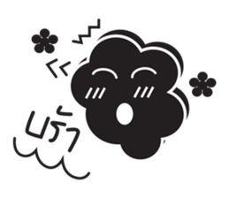 Black cloud & friends sticker #6581018