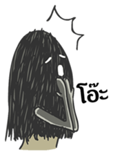 Hair ghost sticker #6581216