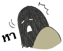 Hair ghost sticker #6581222