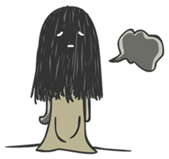 Hair ghost sticker #6581223