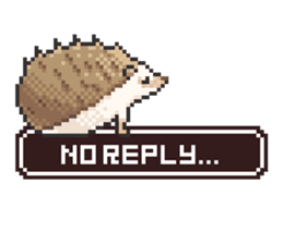 PIKO-PIKO hedgehog[English version.] sticker #6581482