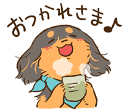 Miniature dachshund and  Cats sticker #6581705