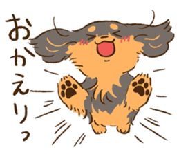 Miniature dachshund and  Cats sticker #6581707