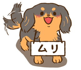 Miniature dachshund and  Cats sticker #6581712