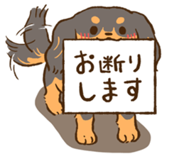 Miniature dachshund and  Cats sticker #6581713