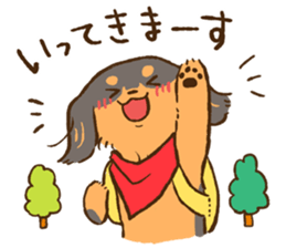 Miniature dachshund and  Cats sticker #6581716