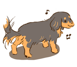 Miniature dachshund and  Cats sticker #6581724
