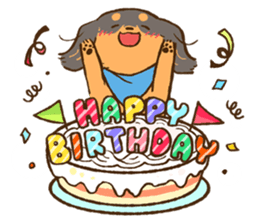 Miniature dachshund and  Cats sticker #6581727