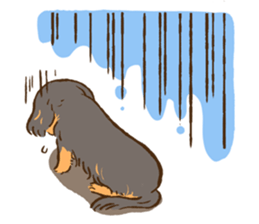 Miniature dachshund and  Cats sticker #6581729