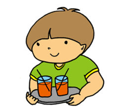 boy a little anxious. sticker #6583670