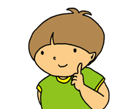 boy a little anxious. sticker #6583681