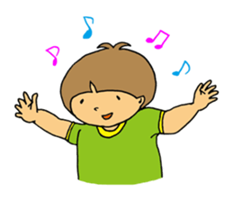 boy a little anxious. sticker #6583683