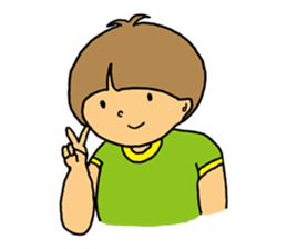 boy a little anxious. sticker #6583685