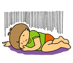 boy a little anxious. sticker #6583689