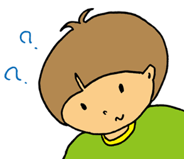 boy a little anxious. sticker #6583690