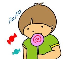 boy a little anxious. sticker #6583694